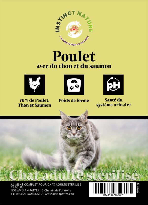 CCC GAMME CONNOISSEUR  POULET THON SAUMON POUR CHAT STERILISE