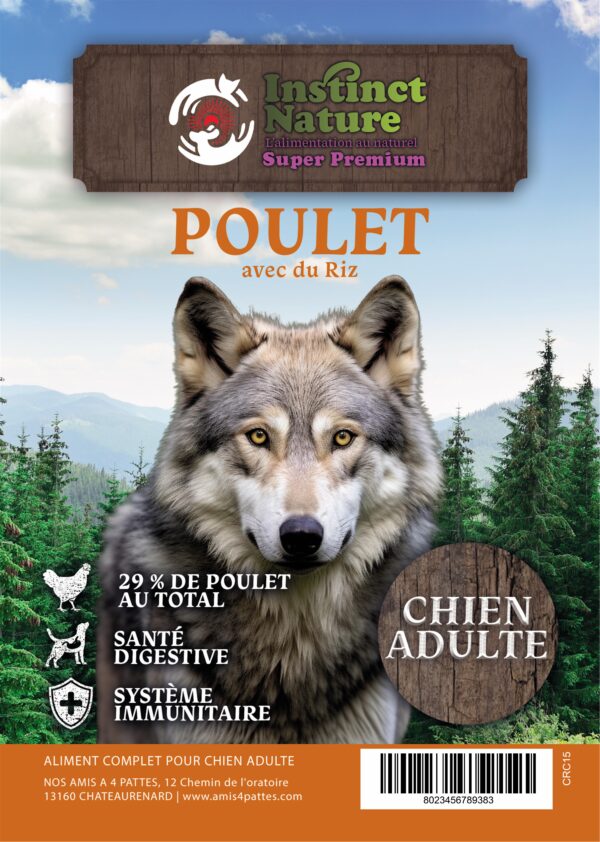 CRC SUPER PREMIUM POULET AVEC DU RIZ POUR CHIEN ADULTE