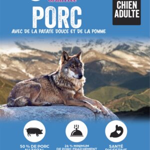 GFB CROQUETTES SANS CEREALE AU PORC POUR CHIEN ADULTE