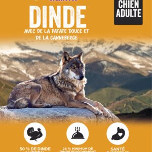 GFH CROQUETTES SANS CEREALE A LA DINDE POUR CHIEN ADULTE