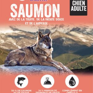 GFI CROQUETTES SANS CEREALE SAUMON AVEC DE LA TRUITE POUR CHIEN ADULTE