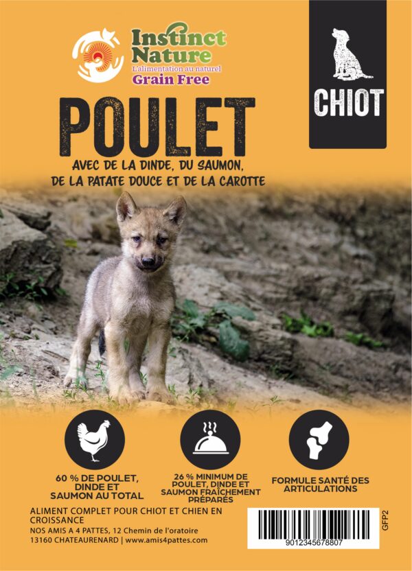 GFP CROQUETTES SANS CEREALE AU POULET POUR CHIOT
