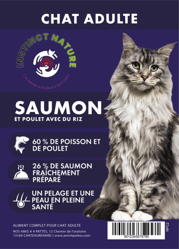 NPC SUPER PREMIUM SAUMON POULET AVEC DU RIZ POUR CHAT ADULTE