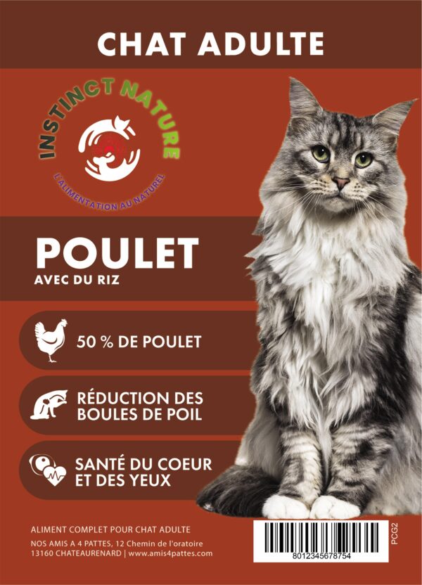 PCG SUPER PREMIUM POULET AVEC DU RIZ POUR CHAT ADULTE
