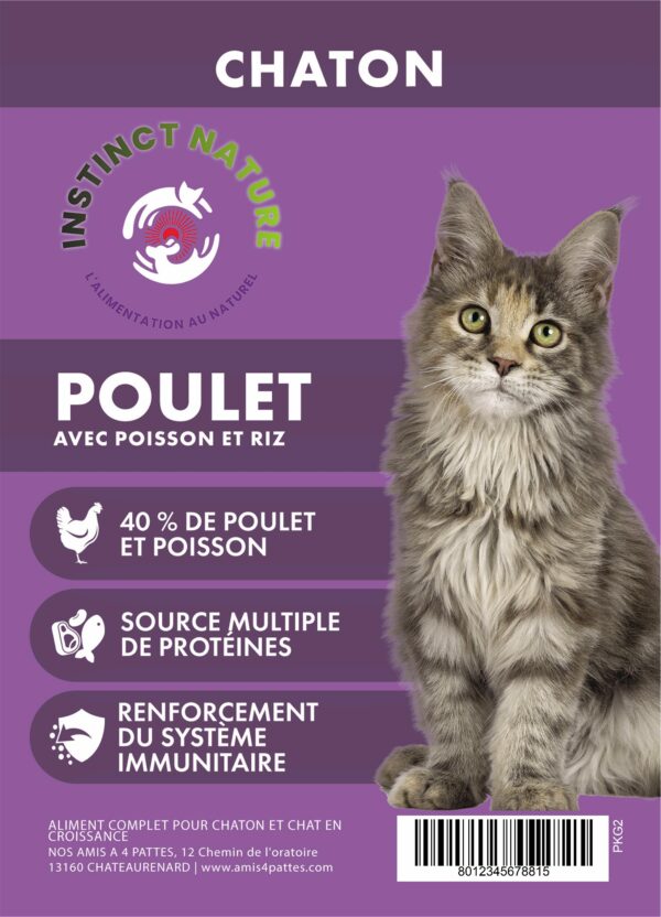 PKG SUPER PREMIUM POULET AVEC DU RIZ POUR CHATON