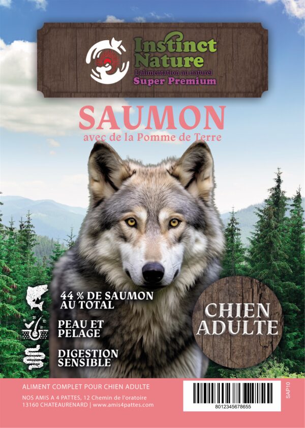 SAP SUPER PREMIUM SAUMON AVEC POMME DE TERRE POUR CHIEN ADULTE