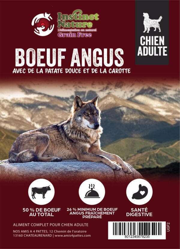 UGF CROQUETTES SANS CEREALE AU BOEUF D'ANGUS POUR CHIEN ADULTE
