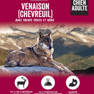 VGF CROQUETTES SANS CEREALE VENAISON POUR CHIEN ADULTE